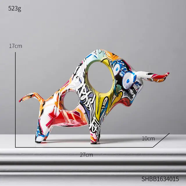 Colorful Bull Statue