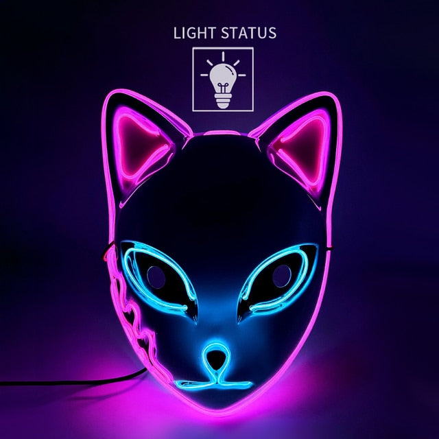 LED Glowing Cat Face Mask