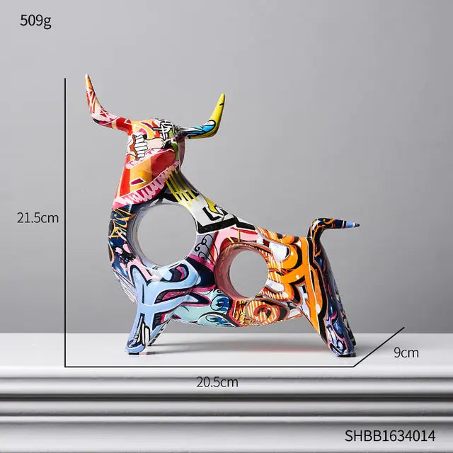 Colorful Bull Statue