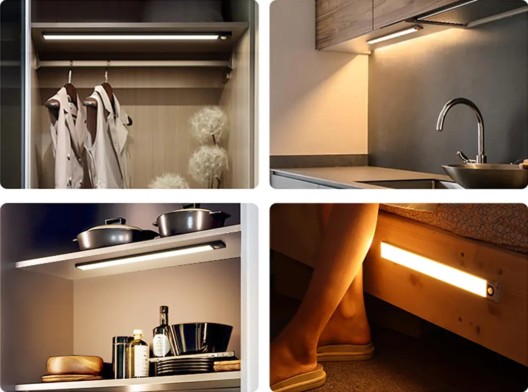 Motion Sensor Light 3 brightness levels black & silver