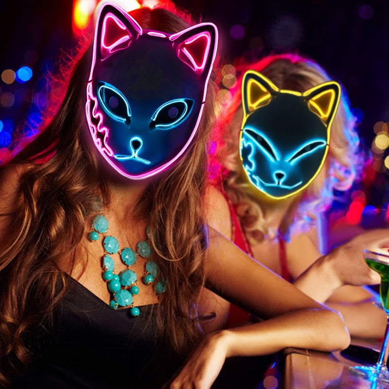 LED Glowing Cat Face Mask