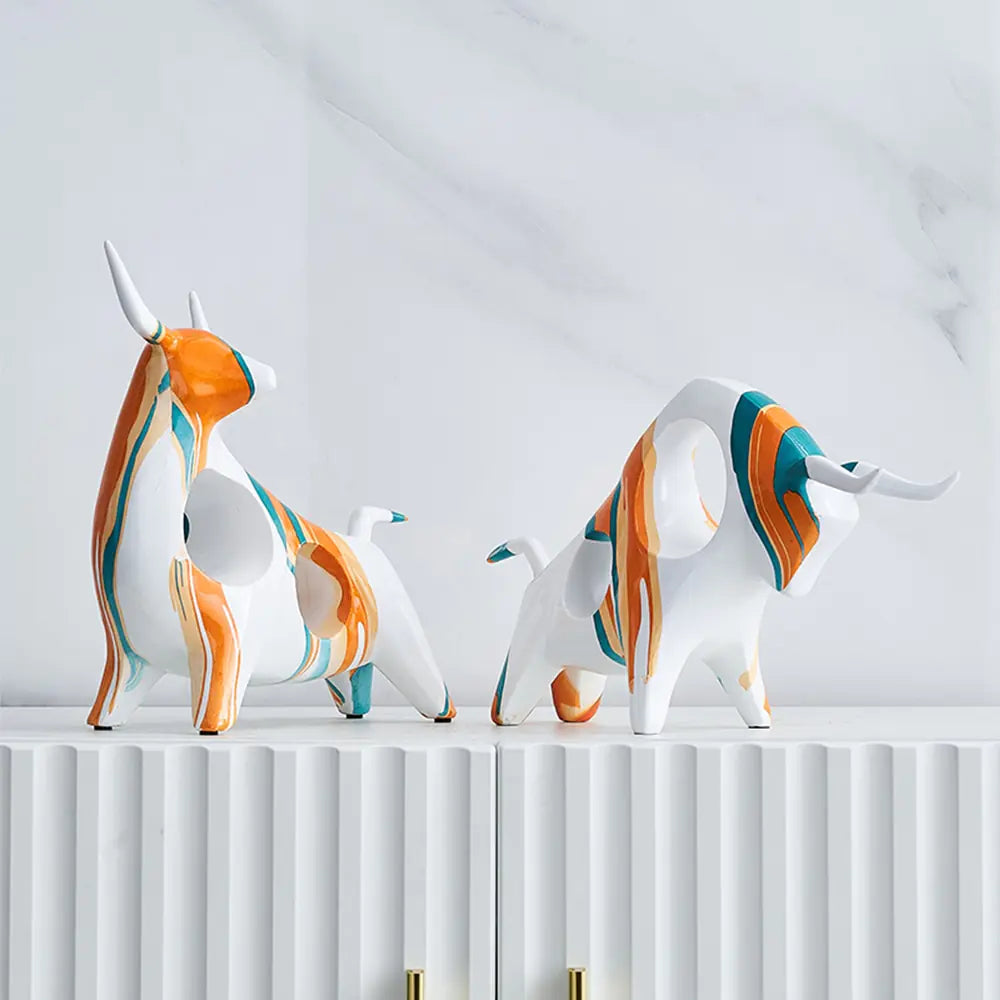 Colorful Bull Statue