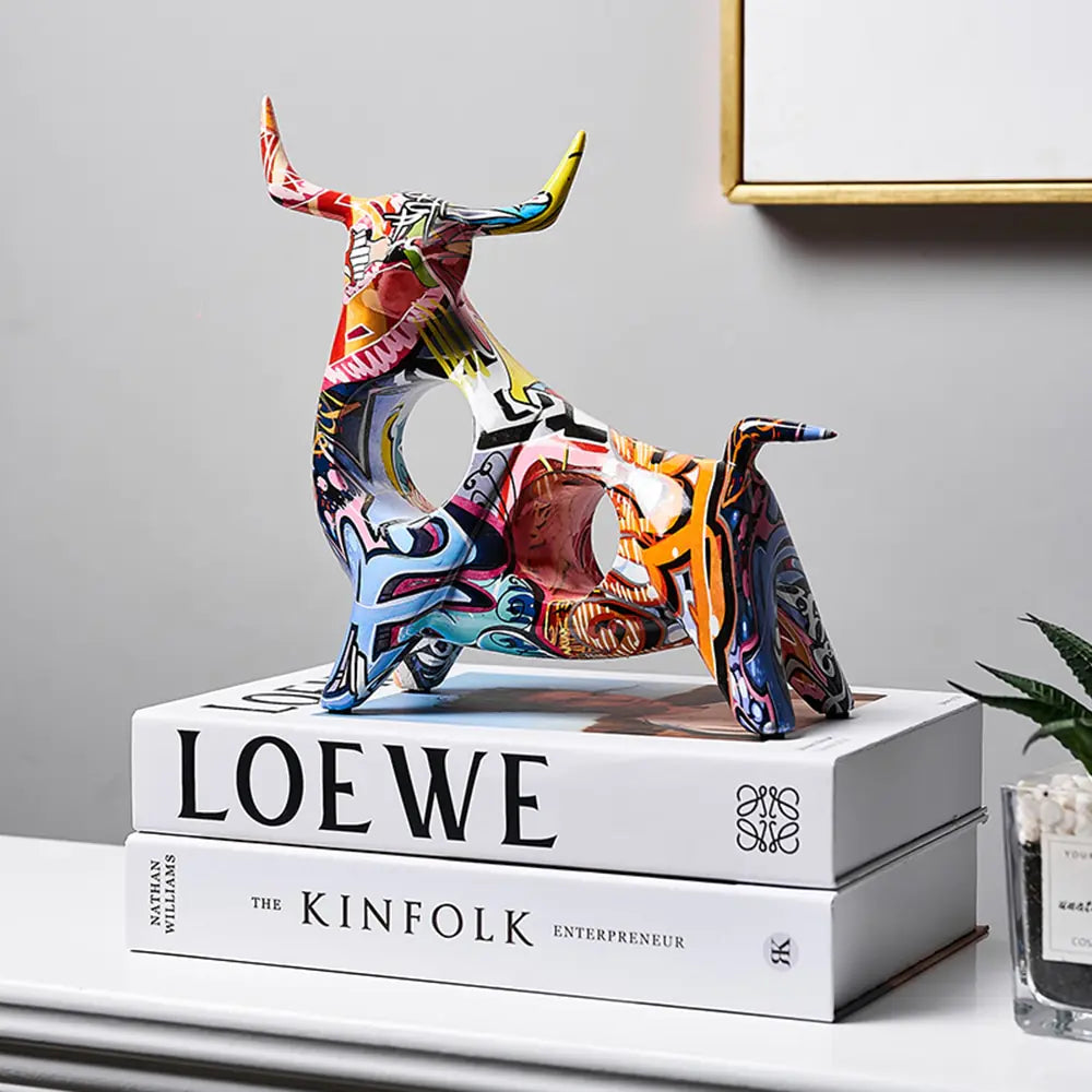 Colorful Bull Statue